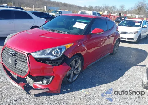 2013 Hyundai Veloster Turbo W/Black from USA, damaged, VIN KMHTC6AE1DU146340